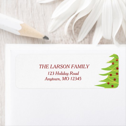 Rood- en Groene kerstboom | Vakantiemiddel Etiket (Insitu)