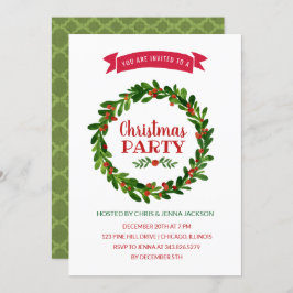 Rood- en Groene kerstfeest Kaart