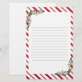 Rood- en Groene kerstfeestartikelen Briefpapier (Voorkant / Achterkant)