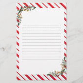 Rood- en Groene kerstfeestartikelen Briefpapier (Voorkant)