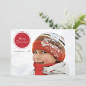 Rood- en Groene kerstfeestdag Fotokaart Feestdagenkaart (Staand voorkant)
