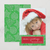 Rood- en Groene kerstfeestdag — Fotokaart Kaart (Voorkant / Achterkant)