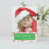 Rood- en Groene kerstfeestdag — Fotokaart Kaart (Staand voorkant)