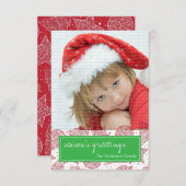 Rood- en Groene kerstfeestdag — Fotokaart Kaart (Voorkant / Achterkant)