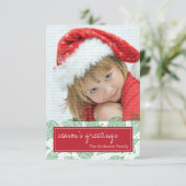 Rood- en Groene kerstfeestdag — Fotokaart Kaart (Staand voorkant)