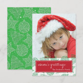 Rood- en Groene kerstfeestdag — Fotokaart Kaart (Voorkant / Achterkant)