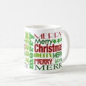 Rood- en Groene kerstfeestdag Mok (Voorkant rechts)