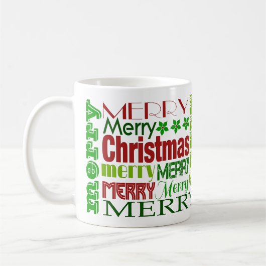 Rood- en Groene kerstfeestdag Mok (Links)