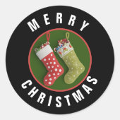 Rood- en groene kerstfeestdagen Sticker (Voorkant)