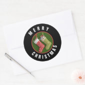 Rood- en groene kerstfeestdagen Sticker (Envelop)