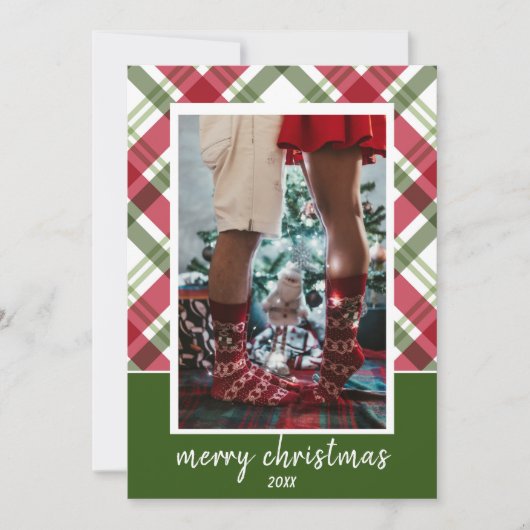 Rood- en groene kerstkaart (Voorkant)