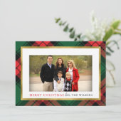 Rood- en groene kerstkaart kaart (Staand voorkant)