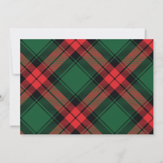 Rood- en groene kerstkaart kaart (Achterkant)