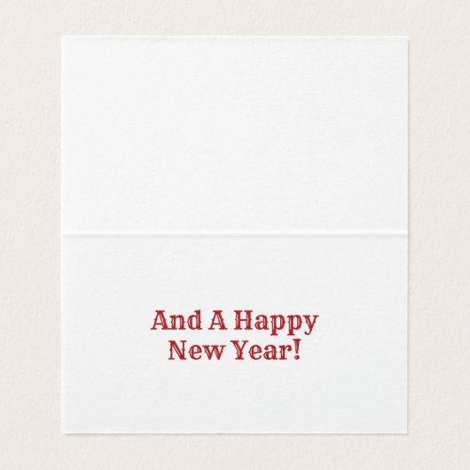 Rood- en groene kerstkaarten kaart (Binnenkant ongevouwen)