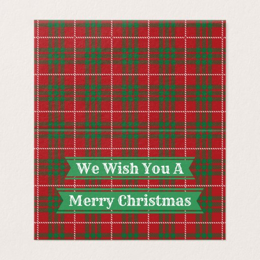 Rood- en groene kerstkaarten kaart (Buitenkant ongevouwen)