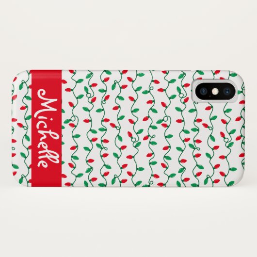 Rood- en Groene kerstlampje Case-Mate iPhone Case (Achterkant (horizontaal))