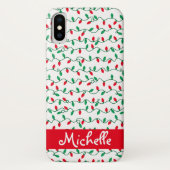 Rood- en Groene kerstlampje Case-Mate iPhone Case (Achterkant)