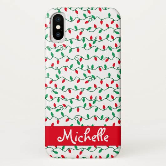 Rood- en Groene kerstlampje Case-Mate iPhone Case (Achterkant)