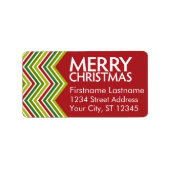 Rood- en Groene kerstmanen Etiket (Voorkant)