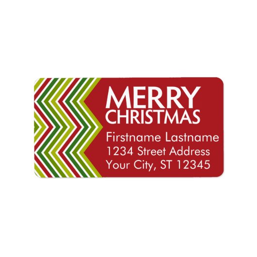 Rood- en Groene kerstmanen Etiket (Voorkant)