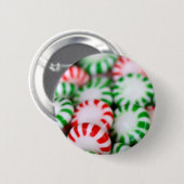 Rood- en groene kerstminnen ronde button 5,7 cm (Voorkant /achterkant)