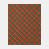 Rood- en Groene kerstmis Fleece Deken (Voorkant)