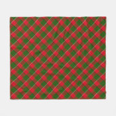 Rood- en Groene kerstmis Fleece Deken (Voorkant (Horizontaal))