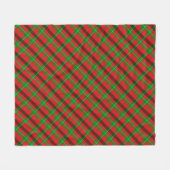 Rood- en Groene kerstmis Fleece Deken (Voorkant (Horizontaal))