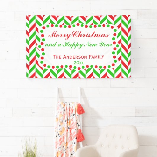 Rood- en Groene Kerstmis Spandoek (Insitu)