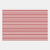 Rood- en Groene Klassieke Stripes Kerstmis Inpakpapier Vel (Voorkant 2)