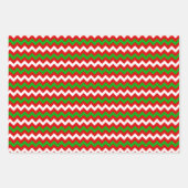 Rood- en Groene Klassieke Stripes Kerstmis Inpakpapier Vel (Voorkant)