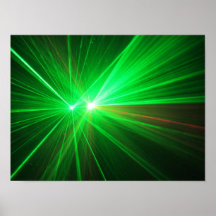Rood- en groene laserlichten poster