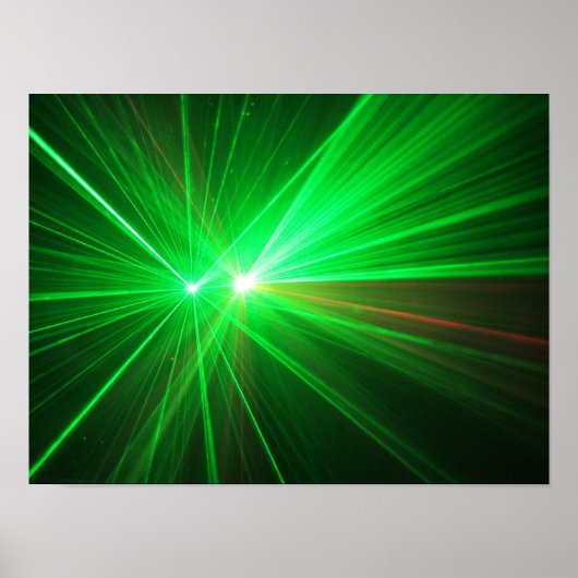 Rood- en groene laserlichten poster (Voorkant)