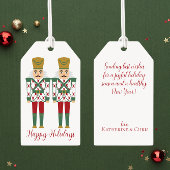 Rood- en Groene Nutkraker Gift-Labels Cadeaulabel