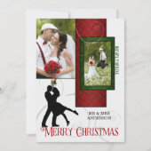 Rood- en Groene Passen getrouwd 1 Kerstmis 2 Foto Kaart (Voorkant)