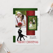 Rood- en Groene Passen getrouwd 1 Kerstmis 2 Foto Kaart (Voorkant / Achterkant in situ)