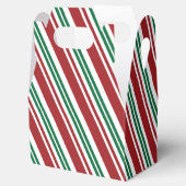 Rood- en Groene Peppermint Stripe Bedankdoosjes (Geopend)