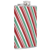 Rood- en Groene Peppermint Stripe Heupfles (Rechts)