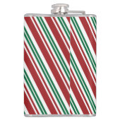 Rood- en Groene Peppermint Stripe Heupfles (Achterkant)