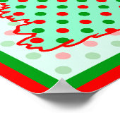 Rood- en groene pokadots poster (Hoek)