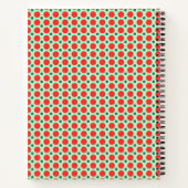 Rood- en Groene Polka Dot-kerstblad Notitieboek (Achterkant)