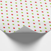 Rood- en groene polka-punten voor verpakkingspapie cadeaupapier (Hoek)