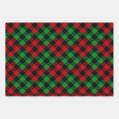 Rood- en Groene Quilt Buffalo Plaid Holiday Inpakpapier Vel (Voorkant 3)