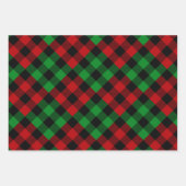 Rood- en Groene Quilt Buffalo Plaid Holiday Inpakpapier Vel (Voorkant 2)