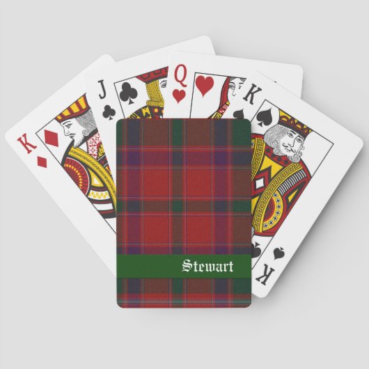 Rood- en Groene stewart Tartan Spelkaarten Pokerkaarten (Achterkant)