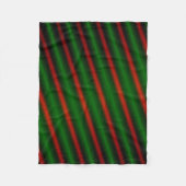 Rood- en groene strips of linnen ventilatorbak fleece deken (Voorkant)