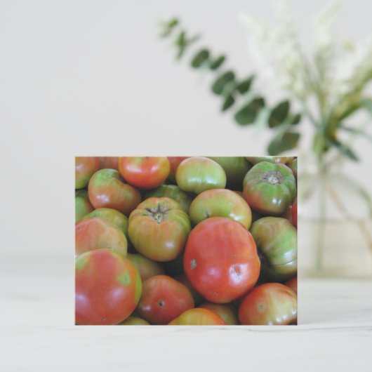 Rood- en groene tomaten briefkaart (Staand voorkant)