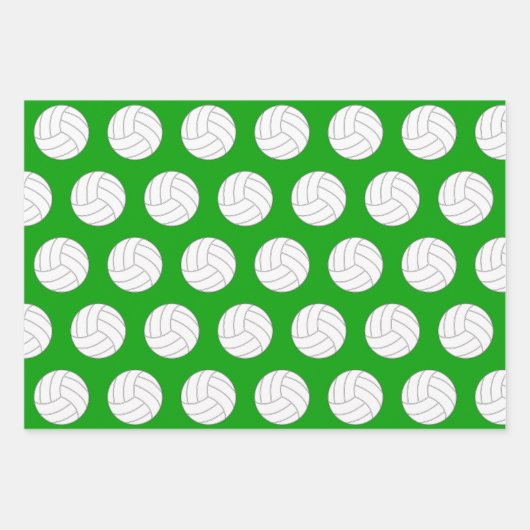 Rood- en Groene Volleybal en kerstkerstkerstmis Inpakpapier Vel (Voorkant 3)