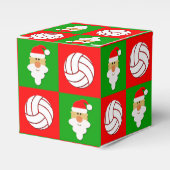 Rood- en Groene Volleyballen en kerstkerstmis Bedankdoosjes (Voorkant Zijde)