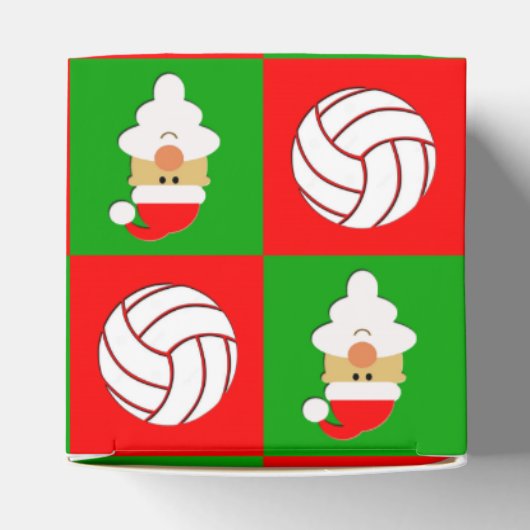 Rood- en Groene Volleyballen en kerstkerstmis Bedankdoosjes (Bovenkant)